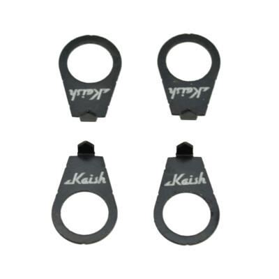 KAISH 4pcs 3/8'' Guitar Knobs Pointer Plate Knob Position Indicator Black