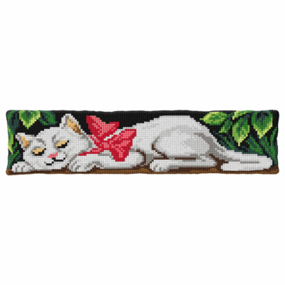 Orchidea Cross Stitch Kit: Cushion: Large: Sleeping Cat