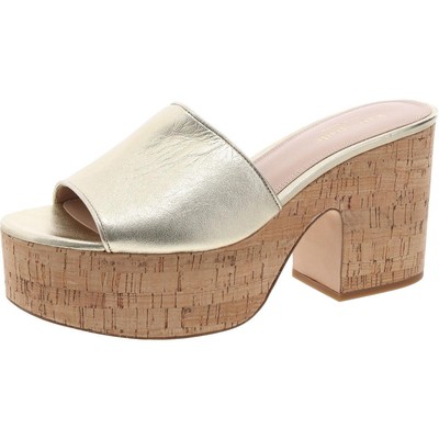 Kate Spade New York Womens Ibiza Gold Platform Sandals 6 Medium (B,M) BHFO 3293