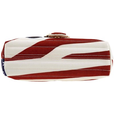 Pre-owned Pinko Lucia Heffernan Eco-love Puff Recycled Bag 1n12nby68a Cr1 In Multicolor/red/white/blue