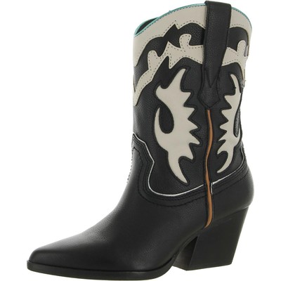 

Женские сапоги Dolce Vita Landen Black Cowboy 7 Medium (B,M) BHFO 3571, Black/white
