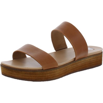Steve Madden Женские босоножки Annette Brown Slide Sandals шириной 7 см (C, D, W) BHFO 6936