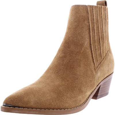 Женские ботильоны Marc Fisher из коричневой замши MFULORA 6 среднего размера (B,M) BHFO 8996