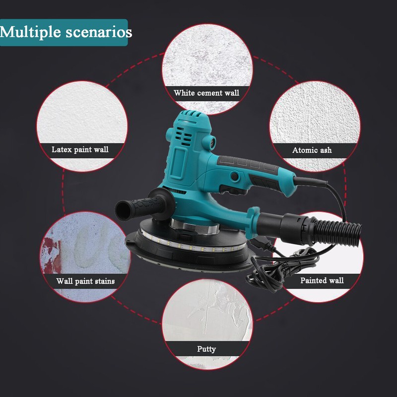 Drywall Sander Machine 500-2300RPM 710W Variable Speed & Auto Vacuum