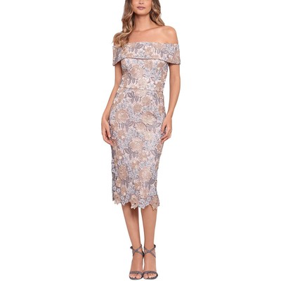 Женское розовое кружевное платье-футляр Xscape 2 BHFO 5359