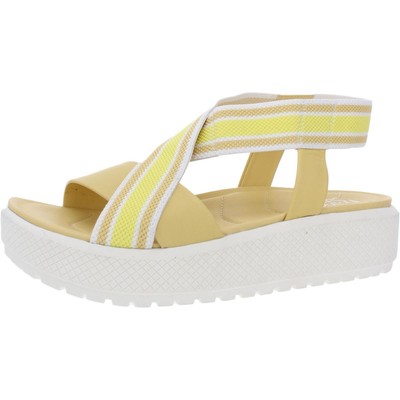 Женские босоножки на танкетке Franco Sarto Niko желтого цвета, размер 6,5, средний (B,M), BHFO 1676