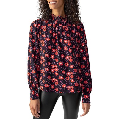 Женская черная блузка Sanctuary с отложным воротником и пышными плечами XXS BHFO 8387