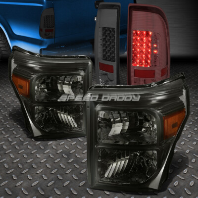 ДЫМЧАТЫЙ КОРПУС, ЯНТАРНАЯ БОКОВАЯ ФАРА + СВЕТОДИОДНЫЙ ДЫМЧАТЫЙ ЗАДНИЙ ФОНАРЬ ДЛЯ 11-16 SUPER DUTY
