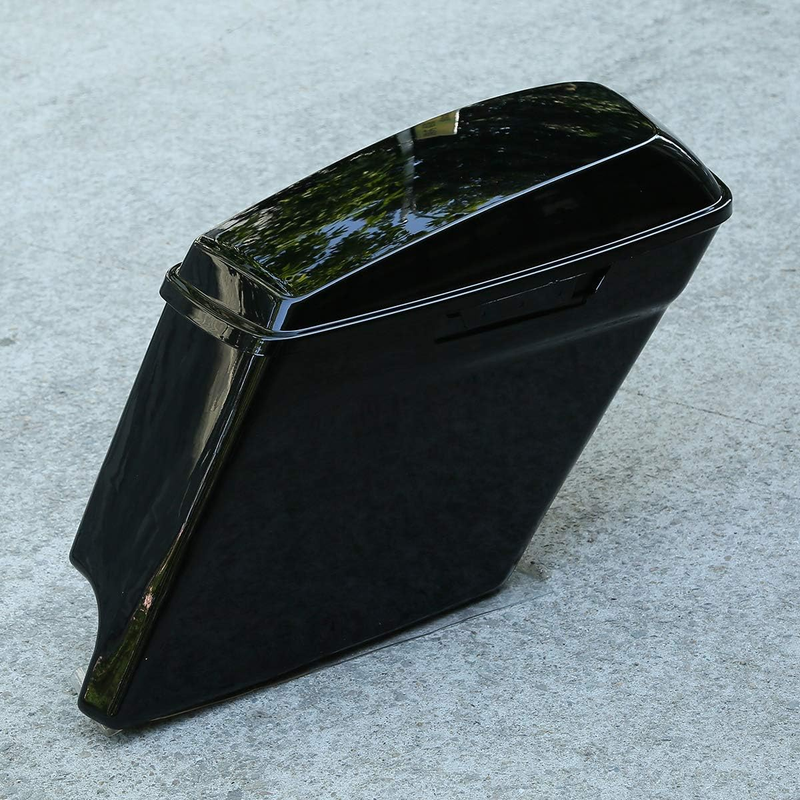 XMT-MOTO 5 Inch Vivid Black Extended Stretched Saddlebags Fits for Touring Model