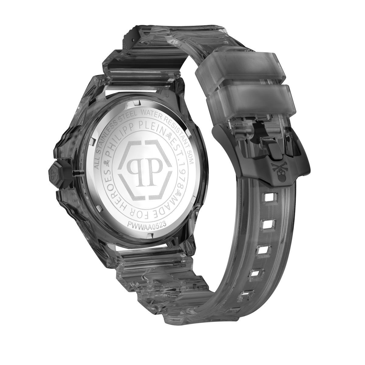 Pre-owned Philipp Plein Men's Watch Analog Quartz The $ Kull Synthetic B Pwwaa0523