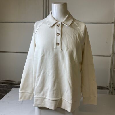 BANANA REPUBLIC Double Twill Polo Sweatshirt Women's Size L