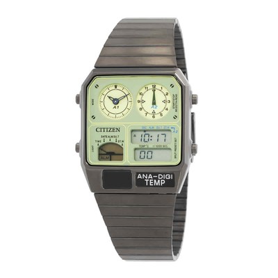 Pre-owned Citizen Alarm Quartz Analog-digital Green Dial Ladies Watch Jg2147-85x