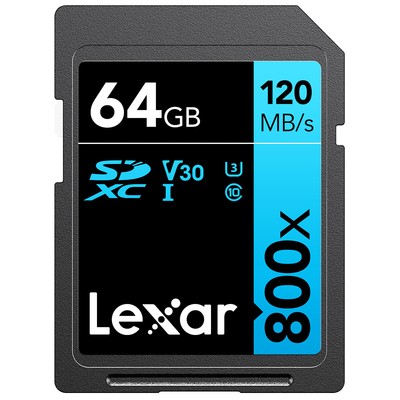Lexar BLUE Series High-Performance 800x 64GB UHS-I SDXC Memory Card