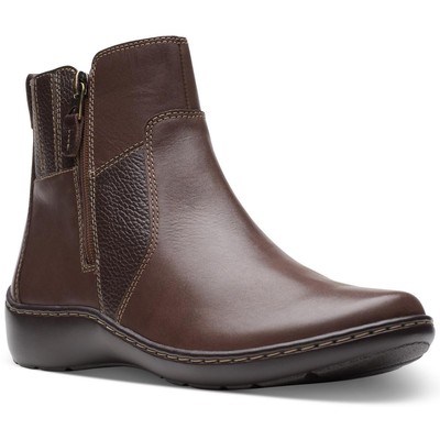 

Clarks Женские Коричневые Кожаные Ботильоны Cora Grace 8,5 Средний (B,M) BHFO 3765, Dark brown combi, Cora Grace