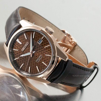 Pre-owned Seiko Presage Sarx080 Mechanical Automatic Men's Watch Brown Leather Band