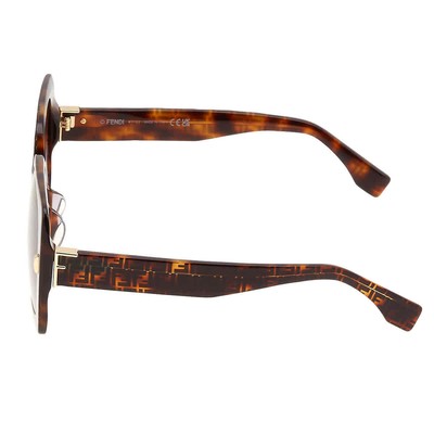 Pre-owned Fendi Brown Gradient Square Ladies Sunglasses Fe40036u 55f 53 Fe40036u 55f 53