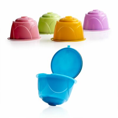 6PCS Refillable Coffee Capsule Cup For Dolce Gusto Nescafe Reusable Filter Pods