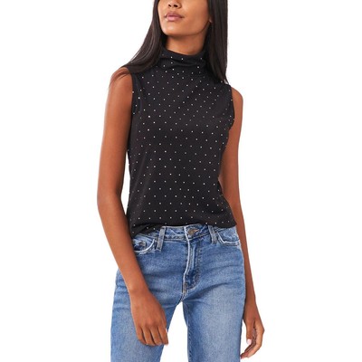 

Женский топ с высоким воротником Riley - Rae Chelsea Metallic Pindot BHFO 7404, Rich black