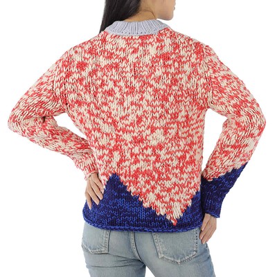 Pre-owned Burberry Crewneck Knit Jumper In Bright Red