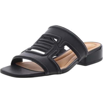 Sarto Franco Sarto Womens Marina Leather Cut Out Slide Sandals Shoes BHFO 6453