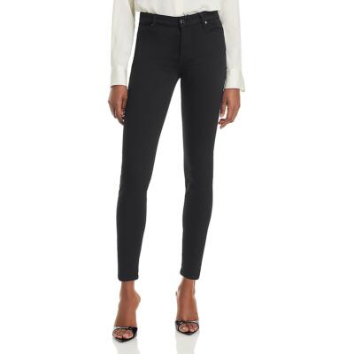 7 For All Mankind Womens Black High Rise Ankle Casual Skinny Jeans 26 BHFO 6354