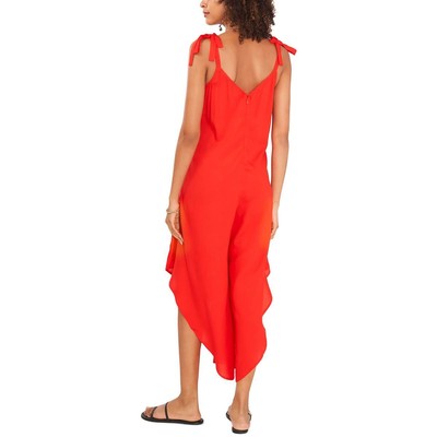 Женский красный комбинезон из вискозы с разрезом по бокам от Vince Camuto, XL, BHFO 1936
