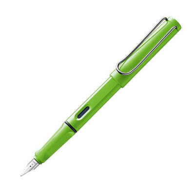 Lamy Safari Shiny White Pink or Green Fountain Pen - Cartrdge Pen - Medium New