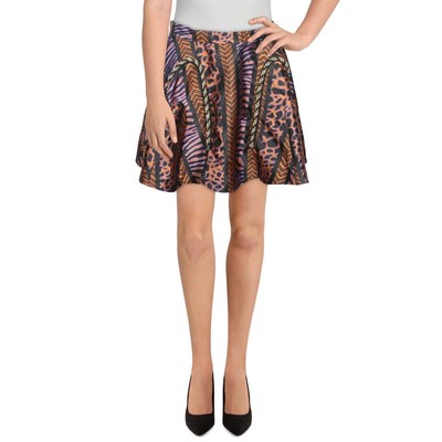 

Женская мини-юбка-клеш Endless Rose с фиолетовым принтом  BHFO 9481, Black/copper/purple