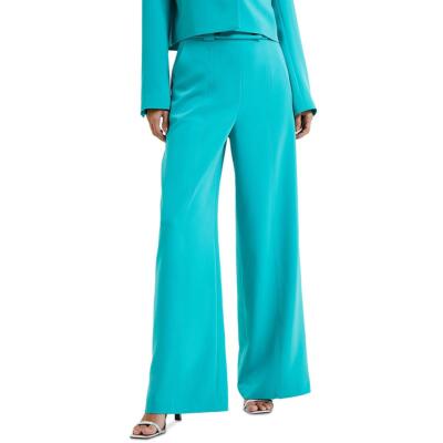 French Connection Womens Blue High Rise Belted Wide Leg Pants 8 BHFO 9107