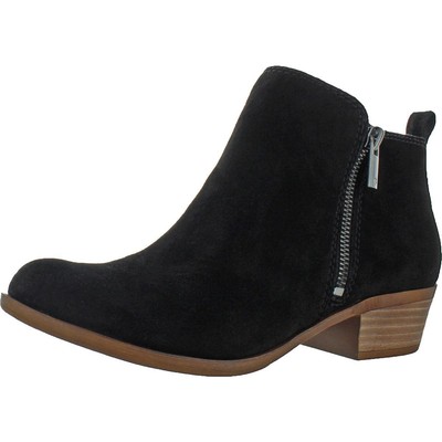 

Черные ботильоны Lucky Brand Womens Basel Black 9 Medium (B,M) BHFO 8137, Black/natural oiled suede