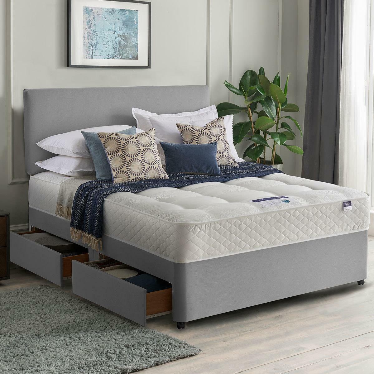 Divan Bed Set 4 Drawers Silentnight Bexley Miracoli Ortho Mattress