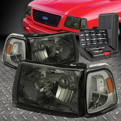 ДЛЯ 01-11 FORD RANGER ДЫМЧАТЫЙ КОРПУС ЯНТАРНОЙ УГЛОВОЙ ФАРЫ ГОЛОВНОГО СВЕТА + НАБОР ИНСТРУМЕНТОВ