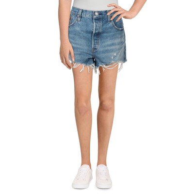 

Женские шорты Levis 501 Original Blue Button Fly с высокой посадкой  BHFO 9090, Athens mid, 501 Original