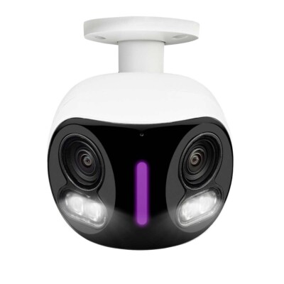 Lorex H20 4K Wired Dual Lens IP Camera Smart Security Lighting Motion Detection