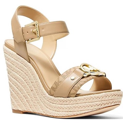

MICHAEL Michael Kors Женские сандалии Rory из искусственной кожи на танкетке Esapdrille на платформе, Camel, Rory