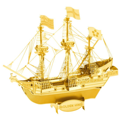 The Golden Hind Ship (GOLD) MMS049G Metal Earth 3D Model Kit