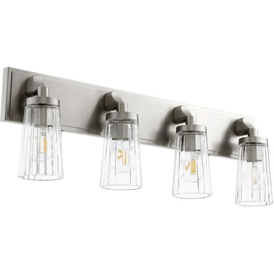 Quorum International 5201-4-65 Fort Worth Bathroom Vanity Light Satin Nickel