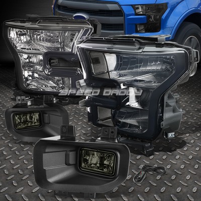 ЗАКОПЧЕННЫЙ КОРПУС, ПРОЗРАЧНАЯ БОКОВАЯ ФАРА + ЗАКОПЧЕННАЯ ПРОТИВОТУМАННАЯ ФАРА + ВЫКЛЮЧАТЕЛЬ + ПРОВОДКА ДЛЯ 15-17 F150