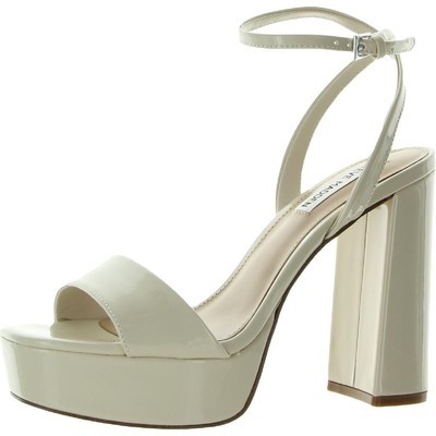 

Steve Madden Womens Lessa Ivory Heel Sandals Shoes 10 Medium (B,M) BHFO 5434, Bone patent