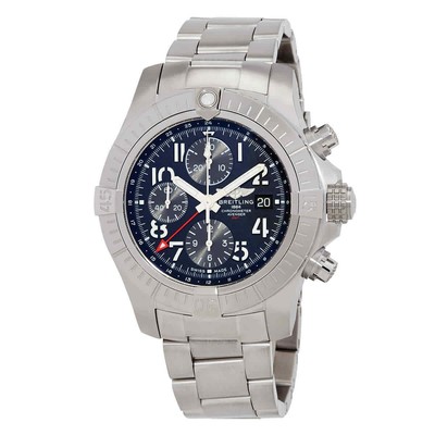 Pre-owned Breitling Avenger Chronograph Gmt Automatic Chronometer Mens Watch A24315101b1a1