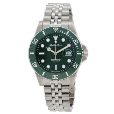 Мужские часы Mathey-Tissot Mathy с керамическим кварцевым зеленым циферблатом H901CRAV