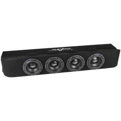 NEW QUAD 8'' 3200W LOADED SUB BOX FITS 2017-2024 FORD SUPER DUTY SUPERCREW CAB