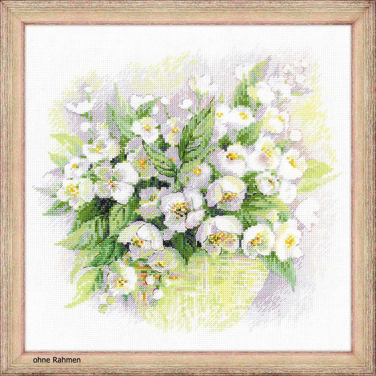 Kreuzstichset „Frühlingslicht“ – 15,5x16,5 Cm, Inkl. Garn, Aida-Stoff, Nadel & Anleitung