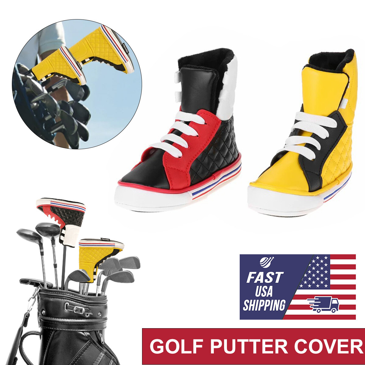 Blade Putter Cover Leather Headcovers Funny Shoe Shaped Golf
