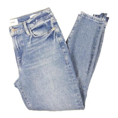 

Джинсы-скинни Frame Womens Blue Denim с укороченным необработанным краем  BHFO 4547, Sulham
