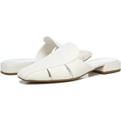 

Franco Sarto Женские кожаные туфли без задника Vonda на квадратном каблуке BHFO 0536, White leather, Vonda