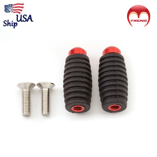 Universal CNC Motorcycle Footpeg Rider Foot Rest Pegs Set Rearset Pedal Bike Red