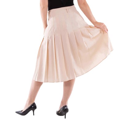 Pre-owned Burberry Soft Taupe Alicia Belted Skirt In Brown