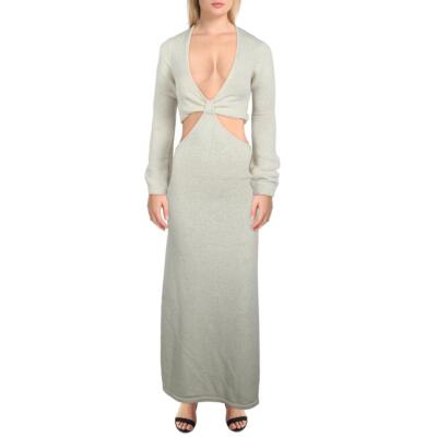 

Женское длинное вечернее платье макси бежевого цвета Cult Gaia Jana  BHFO 9840, Off-white