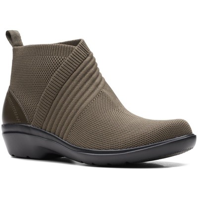 

Женские ботильоны на танкетке Clarks Sashlyn Green, размер 6,5, средний (B,M) BHFO 6262, Dark olive combination, Sashlyn